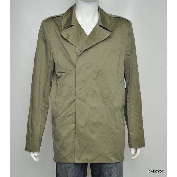 Marc Jacobs Men's Cotton Twill Coat Jacket M2111504 Moore Green L Nwt $598 - Picture 2 of 10